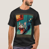 Impressionistic  Cat Screaming Impressionism Cats  T-Shirt (Vorderseite)