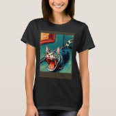 Impressionistic Cat Screaming Impressionism Cats T-Shirt (Vorderseite)