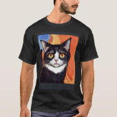 Impressionistic  Cat Screaming Impressionism Cats  T-Shirt (Vorderseite)