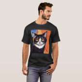Impressionistic  Cat Screaming Impressionism Cats  T-Shirt (Vorne ganz)