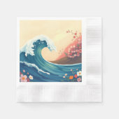 Impressionistic Ocean Wave Serviette (Vorderseite)
