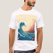 Impressionistic Ocean Wave T-Shirt (Vorderseite)