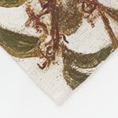 Impressionistin Butterfly und rosa Blume Fleecedecke (Ecke)