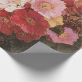 Impressionistin Butterfly und rosa Blume Geschenkpapier (Ecke)