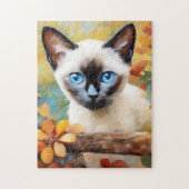 Impressionistin Siamese Kitten Puzzle (Vertikal)