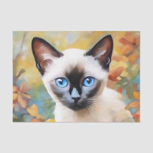 Impressionistin Siamese Kitten Seidenpapier (Vorderseite)