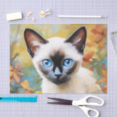 Impressionistin Siamese Kitten Seidenpapier (Handwerk)