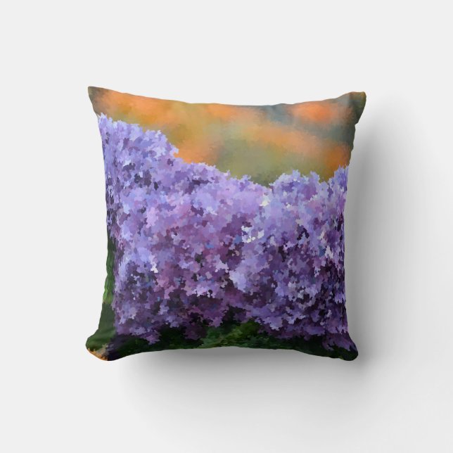 Impressionistisch Hydrangea Pillow Kissen (Vorderseite)