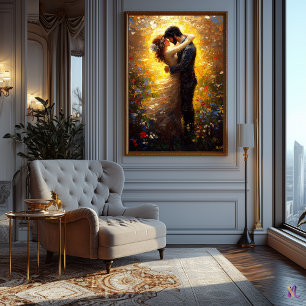 Impressionistisch inspiriert Der Kuss Poster