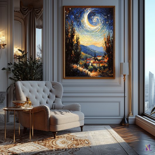 Impressionistisch inspirierter Sternenhimmel Poster