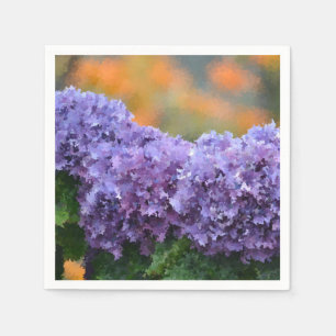 Impressionistisch Lila Hydrangea Napkin Serviette
