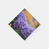 Impressionistisch Lila Hydrangea Napkin Serviette (Ecke)