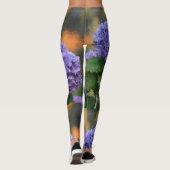 Impressionistisch Lila Hydrangeas Leggings (Rückseite)