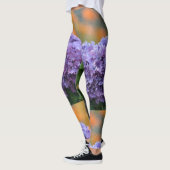 Impressionistisch Lila Hydrangeas Leggings (Links)
