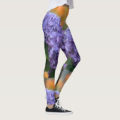 Impressionistisch Lila Hydrangeas Leggings (Rechts)