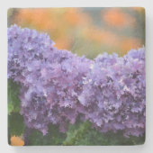 Impressionistisch Lila Hydrangeas Steinuntersetzer (Vorderseite)