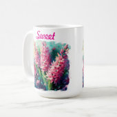 Impressionistisch-rosa Hyacinths Hyacinth Kaffeetasse (Vorderseite Links)