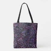 Impressionistisch rosa lila Rose Tasche (Rückseite)