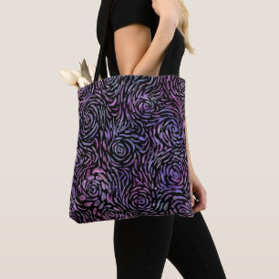 Impressionistisch rosa lila Rose Tasche