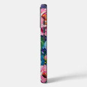 Impressionistisch rosa Rosen mit farbenfrohen Blät Case-Mate iPhone Hülle (Rückseite / Links)