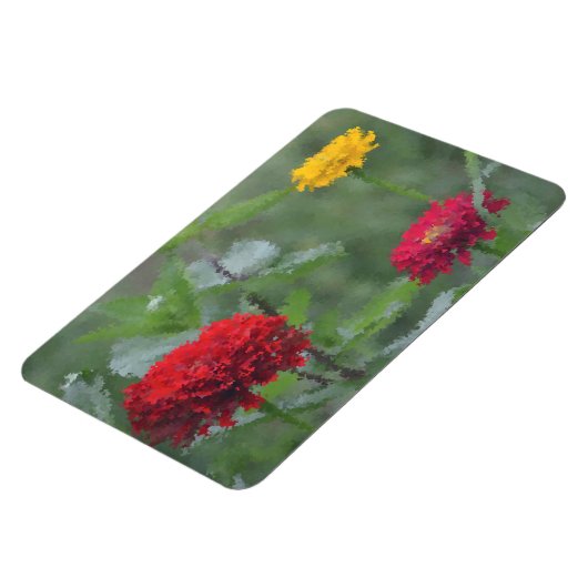 Impressionistisch Zinnia Magnet (Linke Seite)