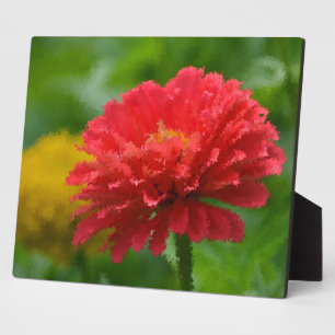 Impressionistisch Zinnia Plaque Fotoplatte