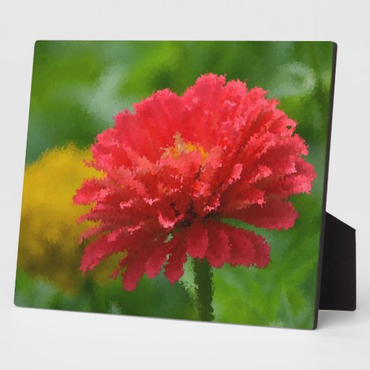 Impressionistisch Zinnia Plaque Fotoplatte (Seite)