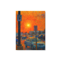Impressionistische AI-Kunst eines Parkplatzes