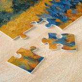 Impressionistische amerikanische Flagge und Gebirg Puzzle (Seite)