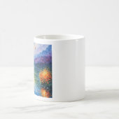 impressionistische Ballons am Fluss Kaffeetasse (Mittel)