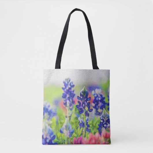 Impressionistische Bluebonnets Tasche (Vorderseite)