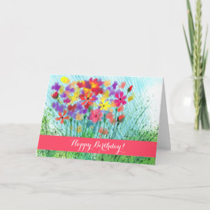 Impressionistische Blume Custom Birthday Card Karte