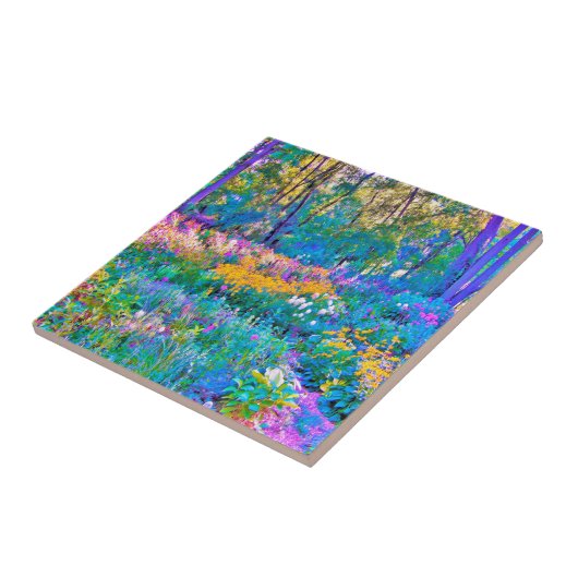 Impressionistische Blume der Gartenlandschaft Fliese (Seite)