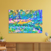 Impressionistische Blume der Gartenlandschaft Leinwanddruck (Insitu (Wohnzimmer))