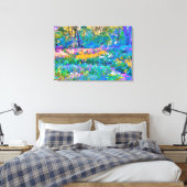 Impressionistische Blume der Gartenlandschaft Leinwanddruck (Insitu (Schlafzimmer))