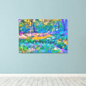 Impressionistische Blume der Gartenlandschaft Leinwanddruck (Insitu (Holzboden))