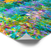 Impressionistische Blume der Gartenlandschaft Poster (Ecke)