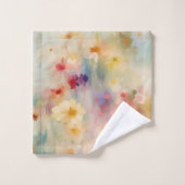Impressionistische Blume Meadow Badhandtuch Set (Waschlappen)