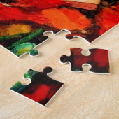 Impressionistische Blume von Rotem Mohn aus Schwei Puzzle (Seite)