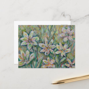 Impressionistische Blumenpostkarte Postkarte