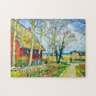 Impressionistische Dorfszene in Ahrenshoop an der Puzzle