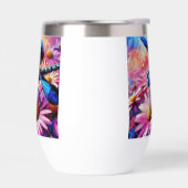 Impressionistische Dragonfly On Pink Daisis Floral (Links)