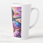 Impressionistische Dragonfly On Pink Daisis Floral Milchtasse (Rechts)