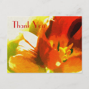 Impressionistische Frühlings-Tulpen Dankeschön-Pos Postkarte