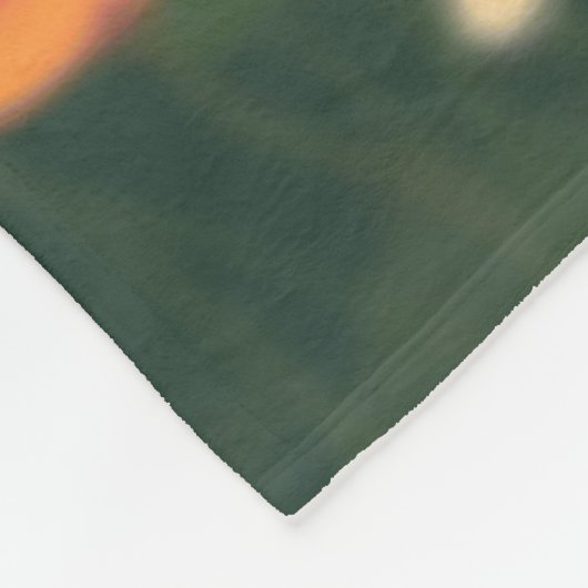 Impressionistische Galaxie mit blühendem Garten Fleecedecke (Ecke)