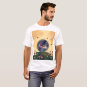 Impressionistische Galaxie mit blühendem Garten T-Shirt (Vorne ganz)