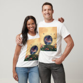 Impressionistische Galaxie mit blühendem Garten T-Shirt (Unisex)