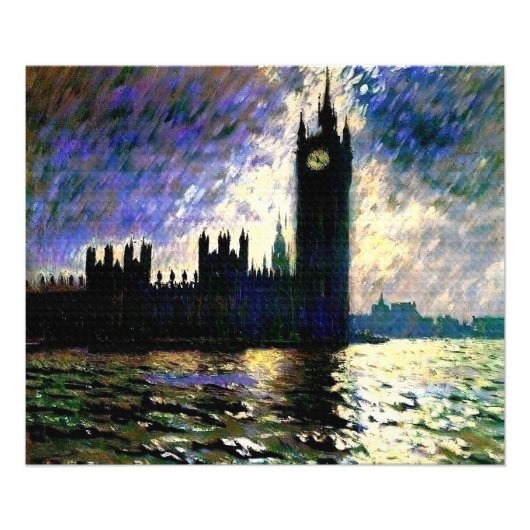 Impressionistische Häuser des Parlaments Fotodruck (Vorne)