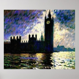 Impressionistische Häuser des Parlaments Poster