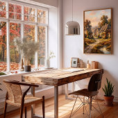 Impressionistische Herbst-Leinwand-Wandkunst Poster